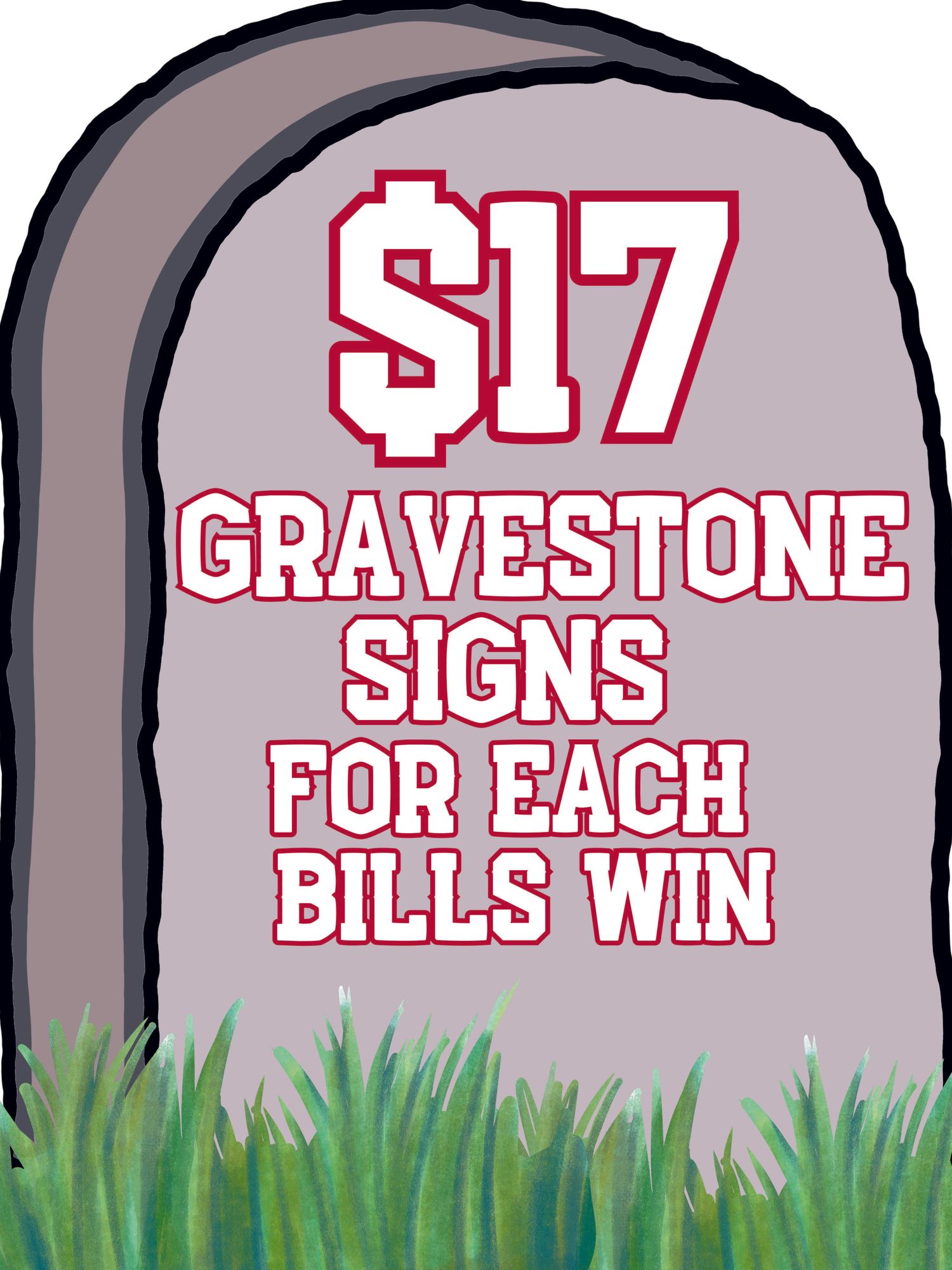 Gravestone Football Lawn Signs 18