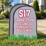 Gravestone Football Lawn Signs 1